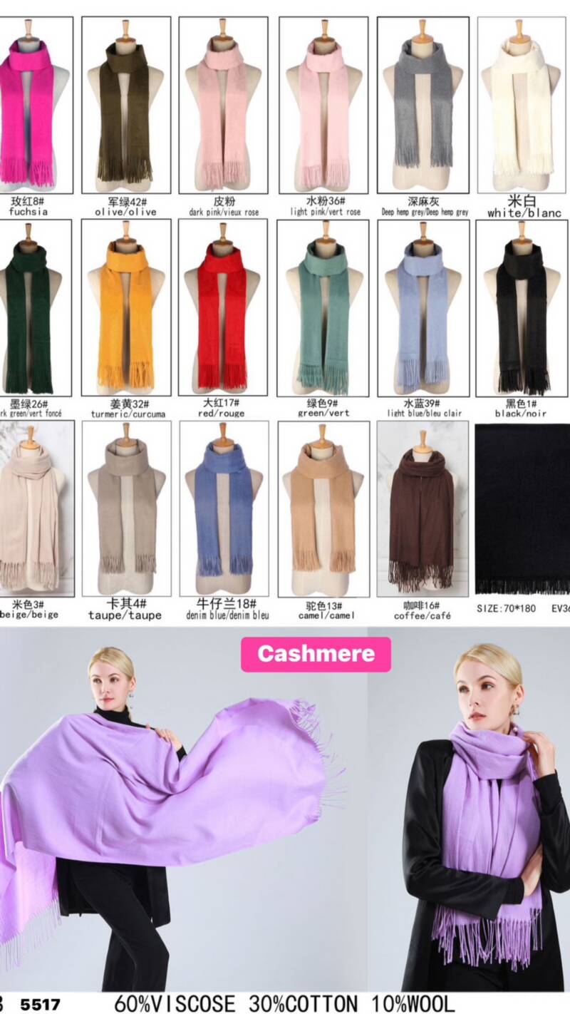 Szaliki damskie Roz Standard, Mix Kolor Paczka 12 szt